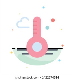 Temperature, Thermometer, Weather, Spring Abstract Flat Color Icon Template