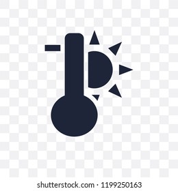 Temperature transparent icon. Temperature symbol design from Weather collection. Simple element vector illustration on transparent background.