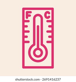 Temperatura moda bonito design útil rosa criativo vetor Ilustração arte colorido background.eps