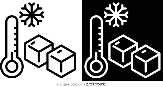 Versión de dos tonos de temperatura en fondo blanco y negro
