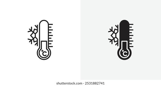 Symbolsatz für Temperaturvektoren. Stockvektorillustrator. EPS 10