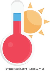 temperature vector colour flat icon