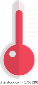 temperature vector flat color icon