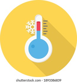 temperature vector flat colour icon