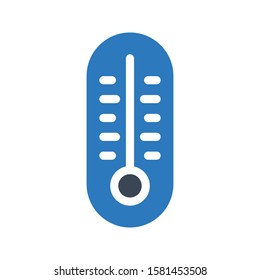 temperature vector glyph color icon  