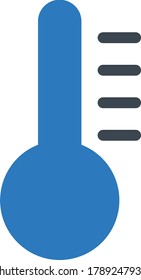 temperature vector glyph color icon 
