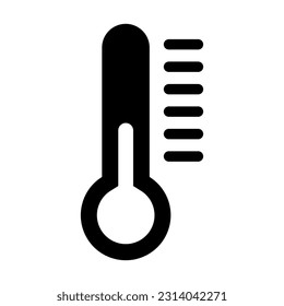 Temperature Vector Glyph Icon For Personal And Commercial Use.
