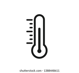Temperature vector icon. Celsius icon. Medicine thermometer. Weather, hot and cold climate in trendy style for web site, mobile app design. 