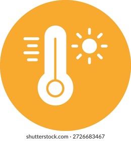 Illustration zum Design eines Temperaturvektorsymbols