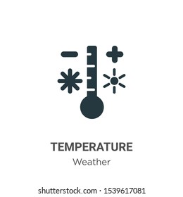 Temperature vector icon on white background. Flat vector temperature icon symbol sign from modern weather collection for mobile concept and web apps design.