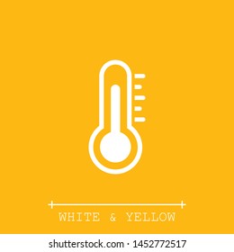 Temperature vector icon. . Weather, hot cold climate in trendy style for web site, mobile app design.Medicine thermometer.