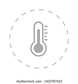 Temperature vector icon. . Weather, hot cold climate in trendy style for web site, mobile app design.Medicine thermometer.