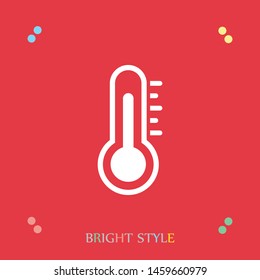 Temperature vector icon. . Weather, hot cold climate in trendy style for web site, mobile app design.Medicine thermometer.