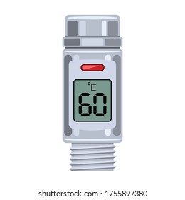 Temperature vector icon.Cartoon vector icon isolated on white background temperature.