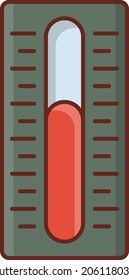 temperature Vector illustration on a transparent background. Premium quality symbols.Vector line flat color icon for concept and graphic design.