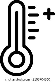 temperature Vector illustration on a transparent background. Premium quality symbols. Stroke vector icon for concept and graphic design.