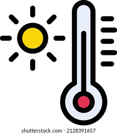 temperature Vector illustration on a transparent background. Premium quality symbols. Stroke vector icon for concept and graphic design.