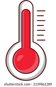 ilustración del vector de temperatura en un fondo transparente.Símbolos de calidad premium. icono plano de línea vectorial para el concepto y el diseño gráfico.