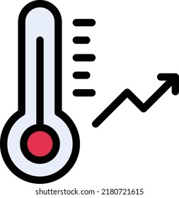 Temperature Vector illustration on a transparent background.Premium quality symmbols.Stroke vector icon for concept and graphic design.