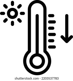 temperature Vector illustration on a transparent background. Premium quality symmbols. Thin line vector icons for concept and graphic design. 

