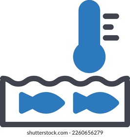 ilustración del vector de temperatura en un fondo transparente. Símbolos de calidad superior. Iconos vectoriales de glifos para diseño de conceptos y gráficos. 
