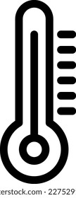 ilustración del vector de temperatura en un fondo transparente. Símbolos de calidad superior. Iconos vectoriales de línea delgada para el diseño de conceptos y gráficos. 

