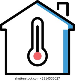 ilustración del vector de temperatura en un fondo transparente. Símbolos de calidad superior. Iconos vectoriales de color de línea para el concepto y el diseño gráfico.