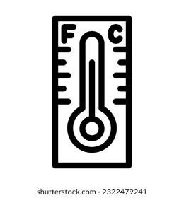 Temperature Vector Thick Line Icon For Personal And Commercial Use.
