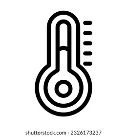 Temperature Vector Thick Line Icon For Personal And Commercial Use.
