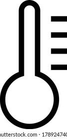temperature vector thin line icon
