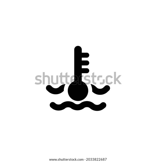 Temperature\
warning icon isolated on white\
background