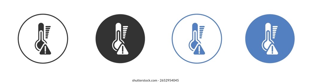 Temperature warning sign icon logo graphic designs