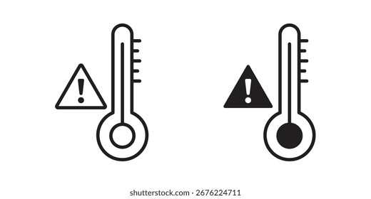 Temperature warning sign icon symbol for your web designs. Icon logo, app, UI.