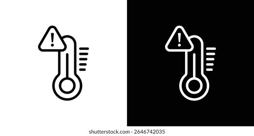 Temperature warning sign icon vector simple element illustration editable