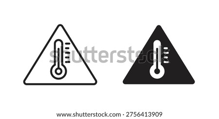 Temperature warning signs collection. Vector design pack