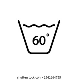 Temperature washing icon vector  illustration