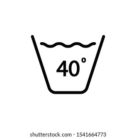 Temperature washing icon vector  illustration