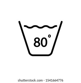 Temperature washing icon vector  illustration