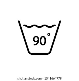 Temperature washing icon vector  illustration