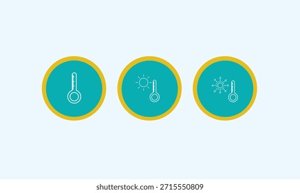 Iconos de Clima de temperatura Vector para su uso.