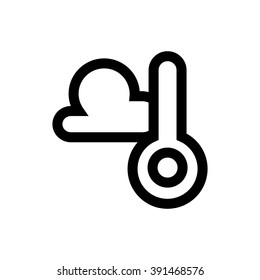 Temperature, weather line icon. Pixel perfect fully editable vector icon suitable for websites, info graphics and print media.