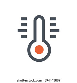 Temperature, weather line icon. Pixel perfect fully editable vector icon suitable for websites, info graphics and print media.