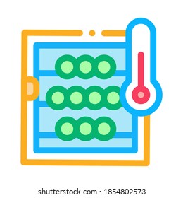 temperature in wine cellar icon vector. temperature in wine cellar sign. color symbol illustration