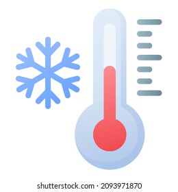 temperature winter warm christmas single isolated icon with smooth style