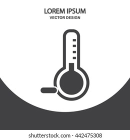 Temperatures below zero icon on the background