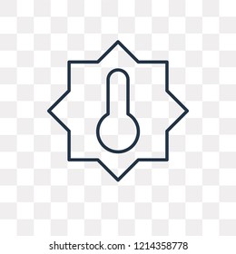 Temperatures vector outline icon isolated on transparent background, high quality linear Temperatures transparency concept can be used web and mobile
