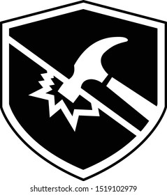 Tempered glass icon for modern televion and other devices