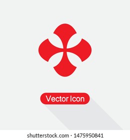 Templar cross Icon,Cross Icon Vector Illustration On Light Gray Background Eps10