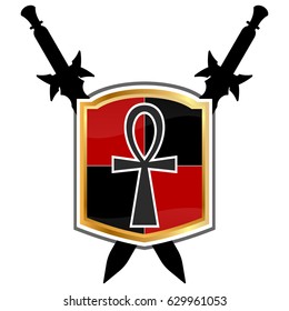 Templar Shield  vector icon.