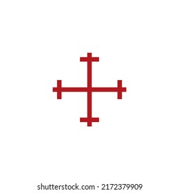 Templar symbol on white background